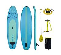 FREESPIRIT Dagon 10 ft Stand-up Inflatable Paddle Board Set with Paddle, Pump, Waist & Ankle Leash & Drawstring Carry Bag, Portable & Compact, Ideal for Lakes, Rivers and Small Wave Sea Riding