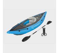 Freespirit Sobek 1 Inflatable Kayak Set for 1 Person with 1 Paddle, Inflatable Seat, 2 Removable Fins, Pump and Carry Bag, Suitable for Lakes, Rivers, and Oceans, Water Sports, 9ft (275cm)