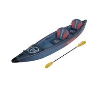 Freespirit Tiki Dropstitch Pro Inflatable Kayak Set for 2 People with 2 Paddles, 2 Removable Fins, Pump and Carry Bag, Puncture-resistant, Suitable for Lakes, Rivers, and Oceans, Water Sports, 14ft