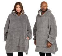 FREESPIRIT Unisex Oversized Blanket Hoodie with Kangaroo Pocket, 100% Polyester, One Size Fits All, Super Soft Material, Machine Washable, for every Day Wear, Swimming & Camping (Grey)