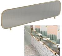 Freestanding 1pcs Stainless Steel Glass Partition, Suitable For Restaurants And Cafes Privacy(120x35cm)