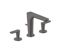 Freestanding 2 Handle Basin Tap Axor Citterio C 3-hole, with pull-out waste fitting, 125 Brushed Black Chrome 49060340