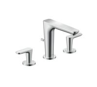 Freestanding 2 Handle Basin Tap Axor Citterio C 3-hole, with pull-out waste fitting, 125 Chrome 49060000