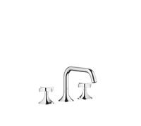 Freestanding 2 Handle Basin Tap Dornbracht VAIA cross handles, 3 holes, Waste fitting 144mm Chrome 20705809-00