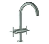 Freestanding 2 Handle Basin Tap Grohe Atrio L sizecross handle Supersteel