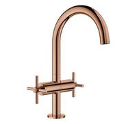 Freestanding 2 Handle Basin Tap Grohe Atrio L sizecross handle Warm Sunset