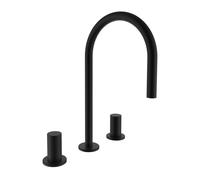 Freestanding 2 Handle Basin Tap Laufen KARTELL without pop-up waste 166xx310mm Black Mat
