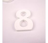 FREESTANDING 8cm 12mm White Wood Painted Wooden Alphabet Numbers Letters (8)