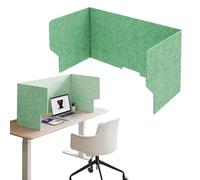 Freestanding Acoustic Desk Divider 120cm Soundproof Felt Privacy Panel U-Sd Separator for Home Office Classroom Wortats - Green Acoustic Partit