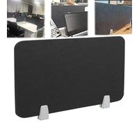 Freestanding Acoustic Desk Divider 30x50 cm Lightweight & Removable with 2 Clips Privacy Shield for Home Office & Library Black Desk Partition Panel.