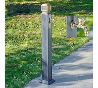 Freestanding Aluminum Alloy Water Column for Garden, Hose Stand & Frost-Free Faucet Post - Easy Water Access, Outdoor Vertical Watering Solution (Gray A)