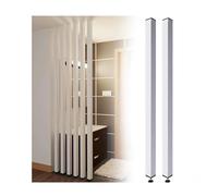 Freestanding Aluminum Partition Post No Drill PortableAdjustable Height 100-230cm Indoor Divider with 6 Roots 145cm/57in/4.75ft for Custom Privacy Solutions