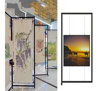 Freestanding Art Display Rack - 8pcs Movable Folding Picture Stand for Gallery, Museum & School Exhibitions - 60x150cm (23.6x59in) Billboard Shelf