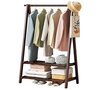 Freestanding Bamboo Clothes Rack Heavy-Duty 150kg Capacity Open Wardrobe System Wooden Laundry Stand Multi-Functional Garment Stylish Storage Solution