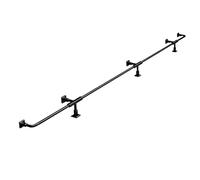 Freestanding Bar Foot Rail, 304 Stainless Steel Foot Rest with Stands & Complete Mounting Hardware, for Garden Kitchen Cafe Garage Hotel(Black,8FT/2.44M)