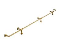 Freestanding Bar Foot Rail, 304 Stainless Steel Foot Rest with Stands & Complete Mounting Hardware, for Garden Kitchen Cafe Garage Hotel(Gold,8FT/2.44M)