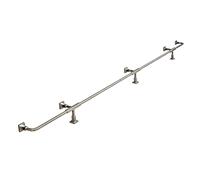 Freestanding Bar Foot Rail, 304 Stainless Steel Foot Rest with Stands & Complete Mounting Hardware, for Garden Kitchen Cafe Garage Hotel(Silver,8FT/2.44M)