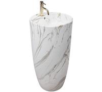 Freestanding Basin Rea Anya Lava Matt White, Ceramic