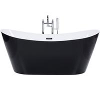 Beliani Freestanding Bathtub ANTIGUA 1500 x 750 mm Black, Black