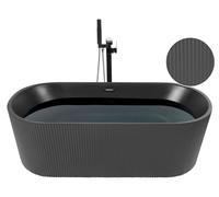 Beliani Freestanding Bathtub GOCTA 1690 x 800 mm Black, Black