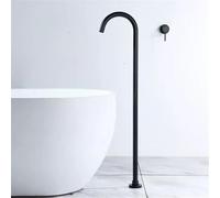 Freestanding Bath Taps Floor Mounted Gooseneck Concealed Tap for Free Standing Bath,Black
