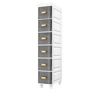 Freestanding Bathroom Floor Cabinet with Doors, Slim Space Saving Storage Organizer for Small Spaces, Bedroom and Living Room