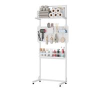 Freestanding Bathroom Storage Cabinet - Waterproof Metal Shelves with Large Capacity Anti-Tip Design Modern nizing Solution for Toilets and Bathrooms.