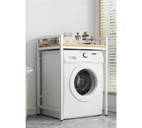 Freestanding Bathroom Storage Rack 3-Tier Adjustable Shelf nizer with Feet White Washing Machine Stand 70x60x110 cm Ideal for Balcony & Bathroom Storage Solutions