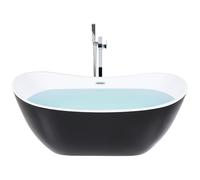 Beliani Freestanding Bathtub ANTIGUA 1700 x 770 mm Black, Black