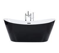 Beliani Freestanding Bathtub ANTIGUA 1800 x 780 mm Black, Black
