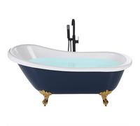 Beliani Freestanding Bathtub CAYMAN 1700 x 760 mm Blue, Blue