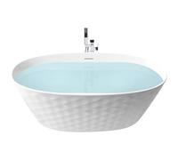 Beliani Freestanding Bathtub CHUBUT 1500 x 750 mm White, White