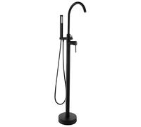 Freestanding Bathtub Faucet Black Spa Shower System Bathroom Freestanding Bathtub Faucet 360° Handheld Nozzle Bathroom Tap Floor Mount Tub Bath Shower Mixer Tap for Home Hotel Bathtub