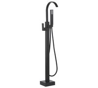 Beliani Freestanding Bathtub Faucet Ribbon Black, Black