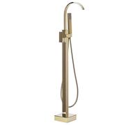 Beliani Freestanding Bathtub Faucet Ribbon Gold, Gold