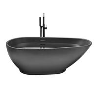 Beliani Freestanding Bathtub GUIANA 1730 x 820 mm Black, Black