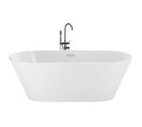 Beliani Freestanding Bathtub HAVANA 1600 x 760 mm White, White