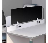 Freestanding Black Office Partition Wall - Frosted Acrylic Panel for Student & Office Use, Dimensions: 30"x60", Space Divider for Privacy & Collaboration