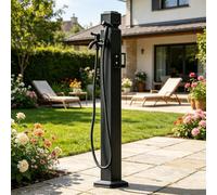 Freestanding Black Yard Hydrant, Vertical Square Garden Water Column, Outdoor Vertical Garden Water Column, for Garden Patio Deck Villa(D,Height: 95cm/37.4in)