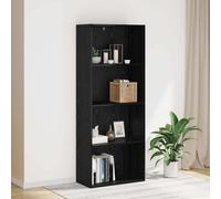 vidaXL Freestanding Bookshelf Black Oak 60 x 30 x 151.5 cm