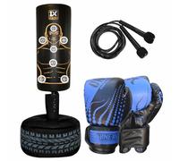 Freestanding boxing Bag, Kids free standing Punching Bag, 3FT Self Standing punch Bag for juniors Practicing boxing, to engage in physical activity. (Black/Blue)
