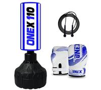 Freestanding Boxing Set for Kids - Punching Bag with Boxing Gloves - Perfect for MMA & Kickboxing Training, Strength Building & Fitness Fun (Blue)