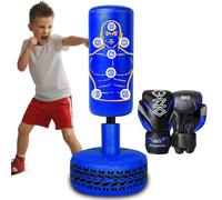 Freestanding Boxing Set with Adjustable Punch Bag & Boxing Gloves, Junior Heavy Duty Punching Bag with Stable Base for Boxing, Kickboxing & Home Fitness Training