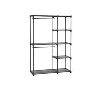 Freestanding Closet Organiser, Black / 43 x 112 x 165 cm
