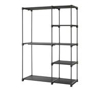 Freestanding Closet Organiser, Black / 43 x 112 x 165 cm