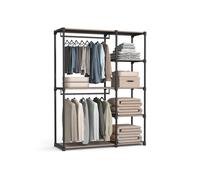 Freestanding Closet Organiser, Taupe / 43 x 124 x 182 cm