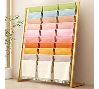 Freestanding Clothing Organizer Scarf Rack, Commercial Garment Rack Pants Hanger Shawl Organizer, Space-Saving Metal Pipe Shelf Retail Display Stands, Flower Wrapping Paper Holder Tie Belt R
