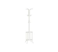 Freestanding Coat Rack with Umbrella Holder, White