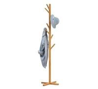 Freestanding Coat Rack - Wooden Multi-Hook Rack for Coats and Hats | Vertical Clothes Rack for Bedroom, Hallway and Living Room | Compact and Ideal for Entryway and Confined Space