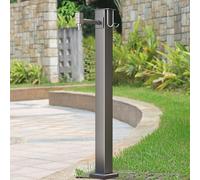 Freestanding Column Antifreeze Frost Free Garden Tap, Outdoor Stainless Steel Floor Mount Water Tap for Lawn Farm Backyard Irrigation Washing, Durable Anti-Leak Faucet(Height: 80cm/31.5in,Bo